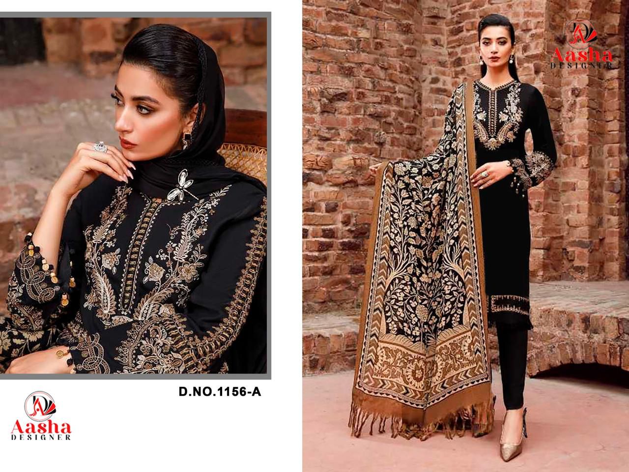 Aasha 1156 Rayon Embroidery Pakistani Suits Suppliers In Mumbai
